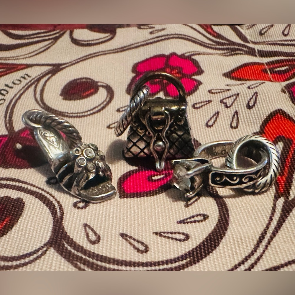 Three Authentic Brighton Silver Charms - image 3